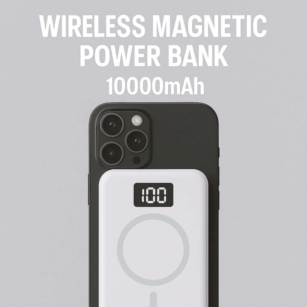 Magnetic Power Bank – 10000mAh Wireless Portable Charger