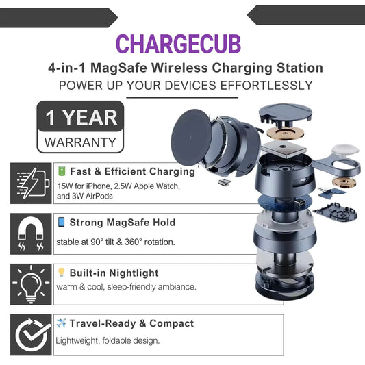 Wirenoso - MagDock Pro 4-in-1 Charging Station