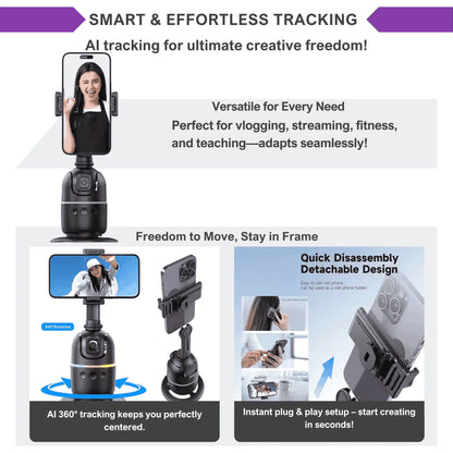 Wirenoso - Smart 360° Auto Face Tracking Tripod