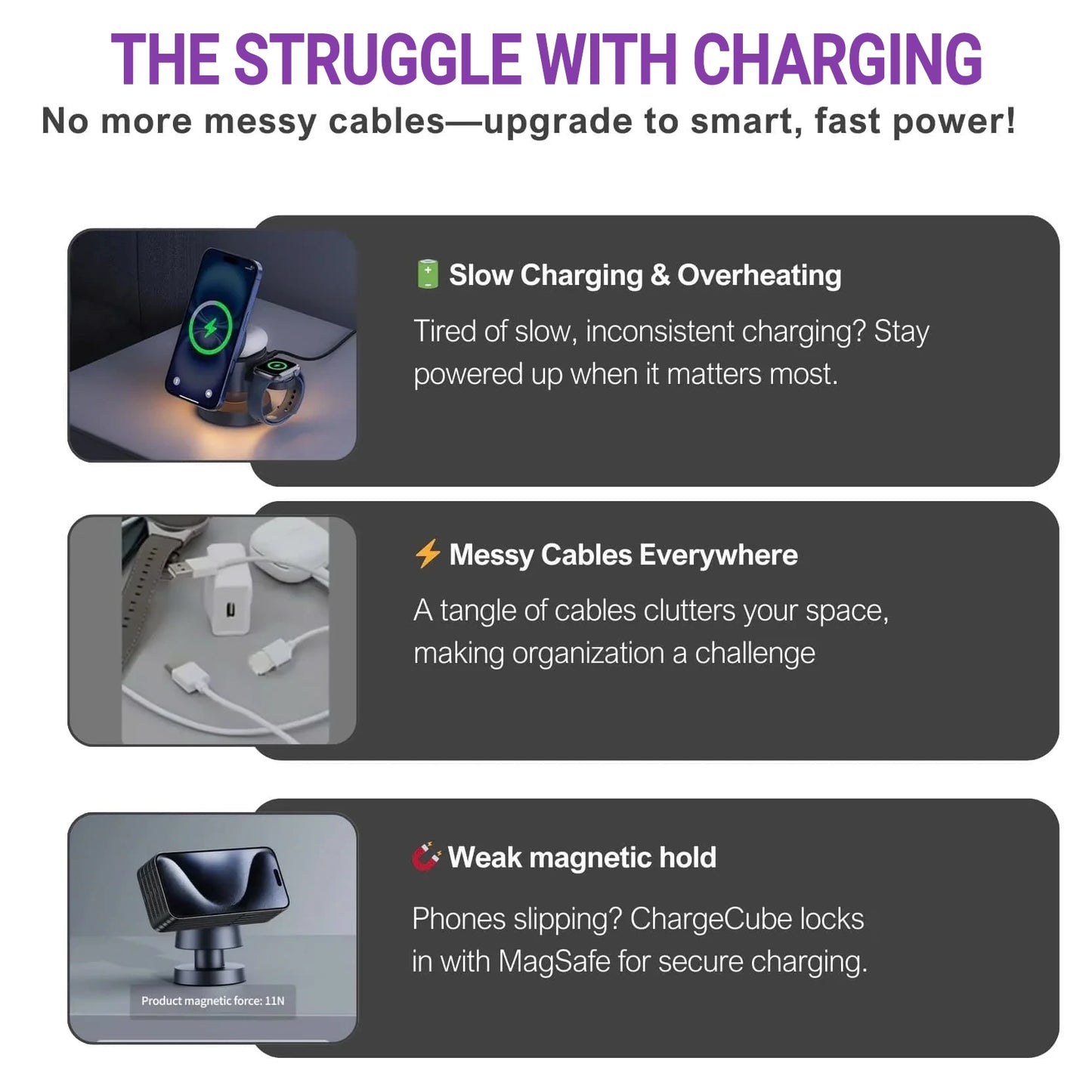 Wirenoso - MagDock Pro 4-in-1 Charging Station