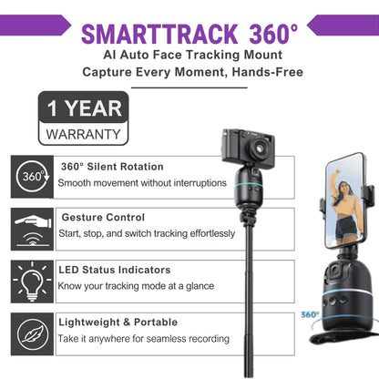 Wirenoso - Smart 360° Auto Face Tracking Tripod