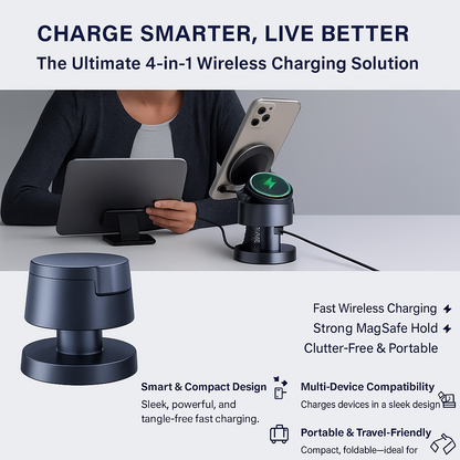 Wirenoso - MagDock Pro 4-in-1 Charging Station