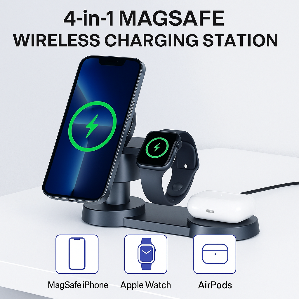 Wirenoso - MagDock Pro 4-in-1 Charging Station
